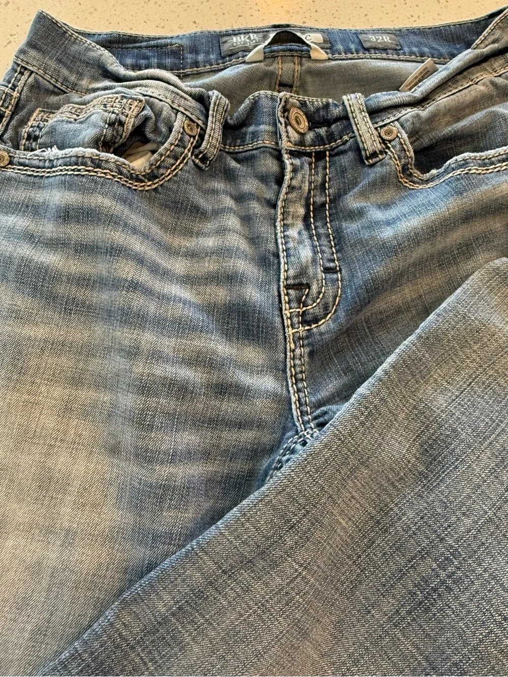 32R BKE Buckle Alec Straight Leg Jeans Men’s Blue Medium Wash Denim Pants Casual